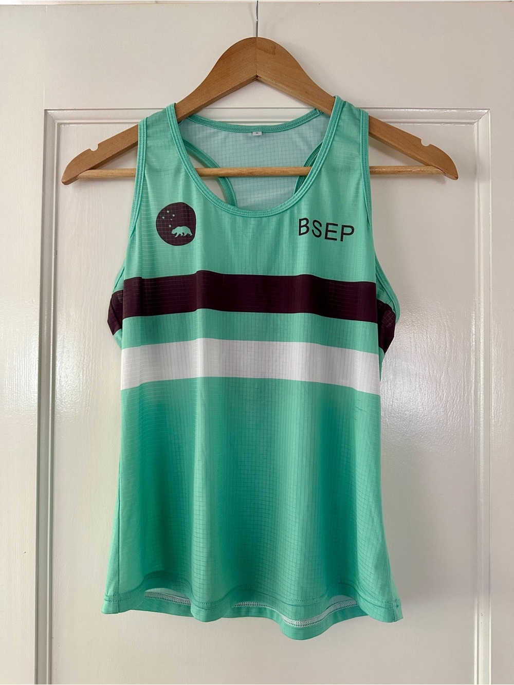 Wyn Republic Mint Green Striped Women’s Running Tank